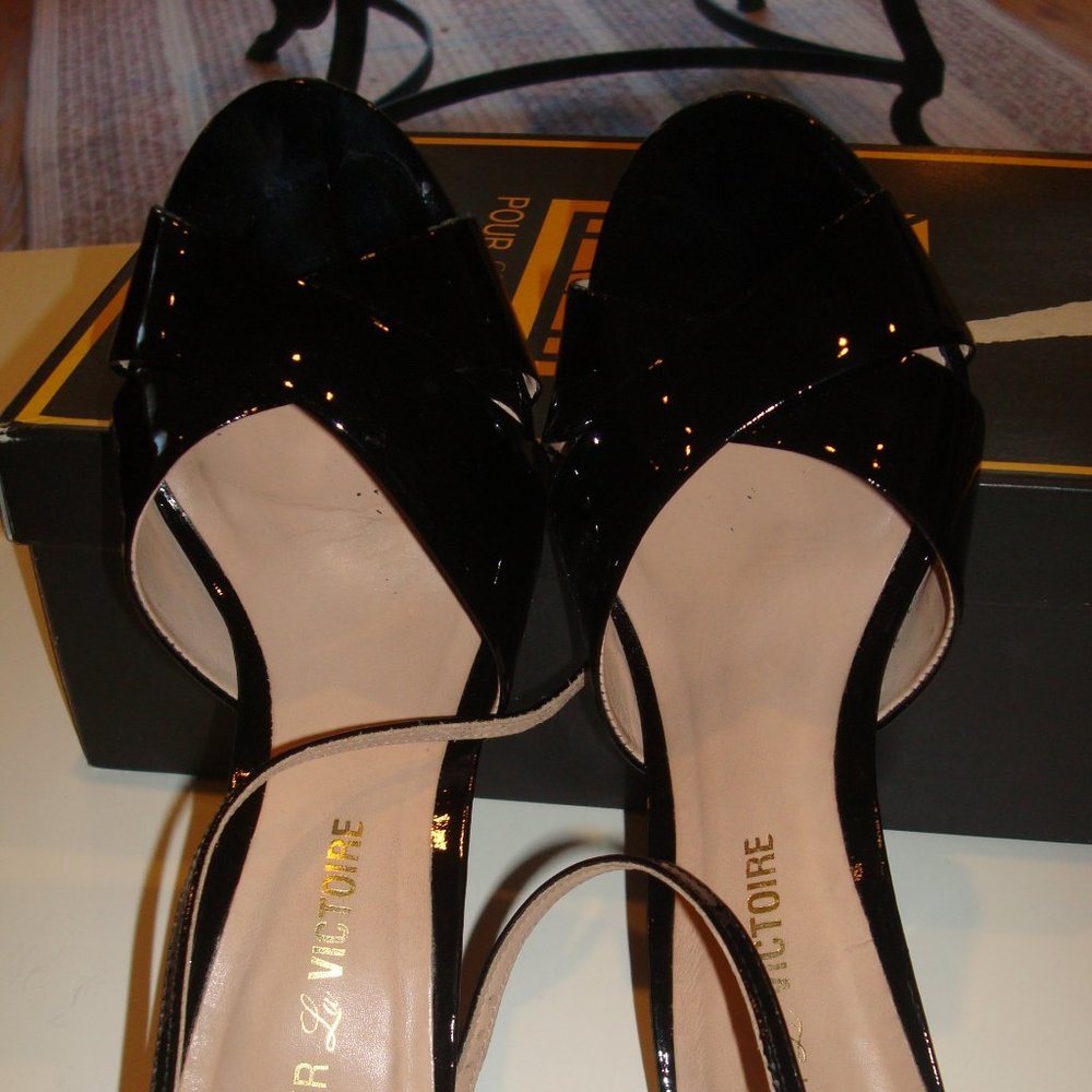 Pour La Victoire Black Patent Leather Scandals